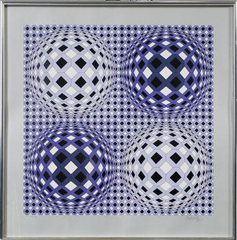 VICTOR VASARELY, färgserigrafi, signerad och numrerad XIX/XXV.