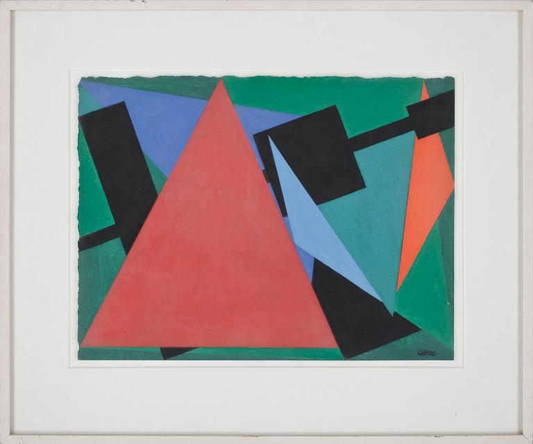 C GÖRAN KARLSSON, gouache, monogramsignerad o daterad CGK, 85.