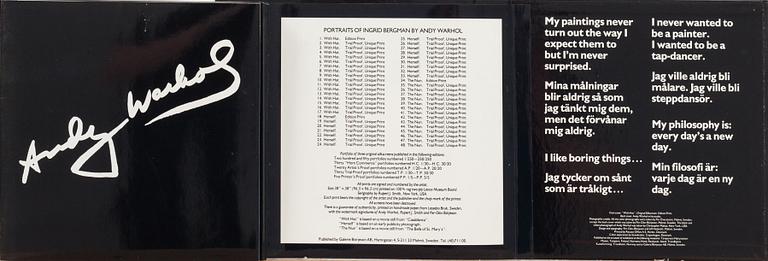 BOK, "Portraits of Ingrid Bergman" Andy Warhol. Galerie Börjesson.