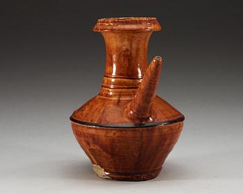 A brown glazed kendi, Ming dynasty (1368-1644).
