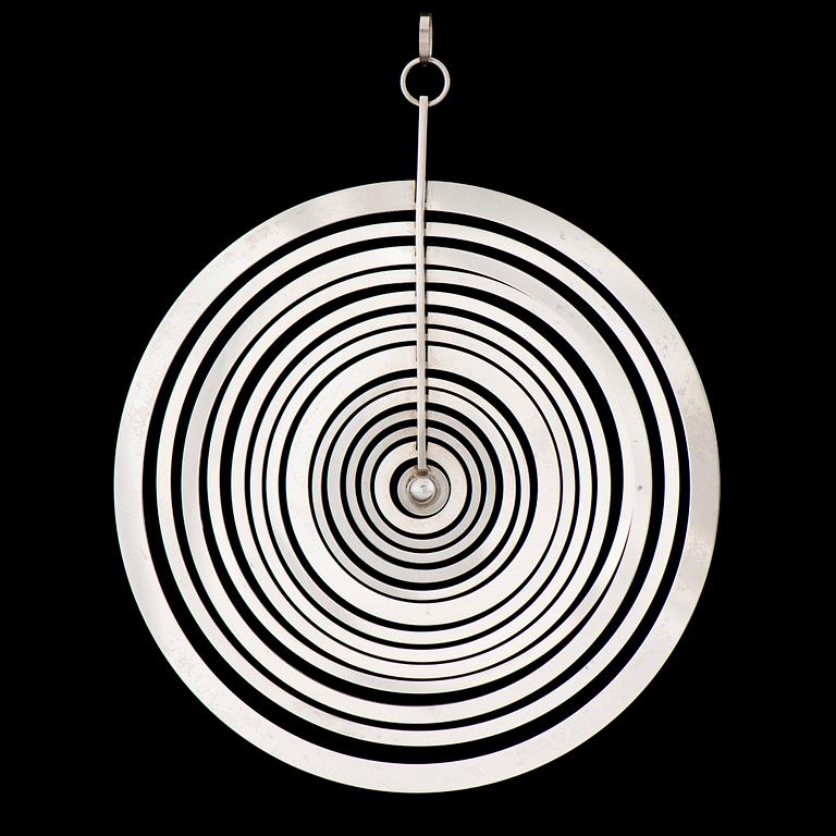 Tapio Wirkkala, PENDANT, "Silver moon", silver. Kultakeskus 1971.