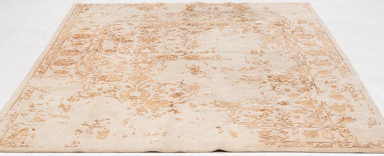 Rug, India, wool and so-called bamboo silk, approx. 299 x 204 cm.