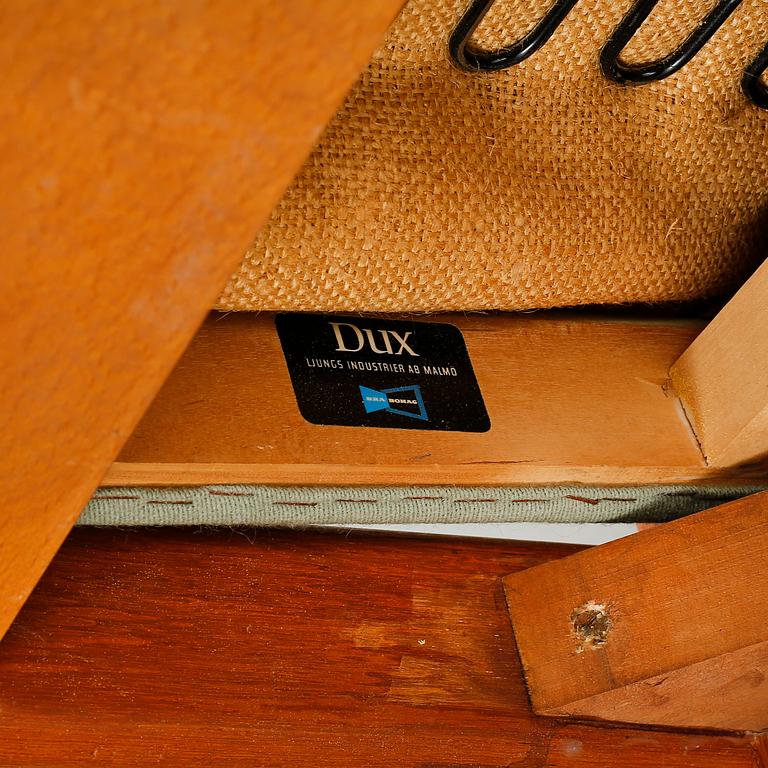 ALF SVENSSON, fåtölj med fotpall, Dux, Ljungs Industrier,  1950/60-tal.