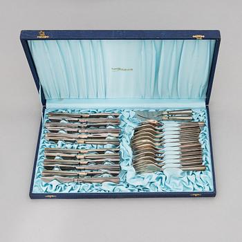 A 71-piece set of 'Margit' silver cutlery, Helsinki and Hämeenlinna, Finland 1963-68.