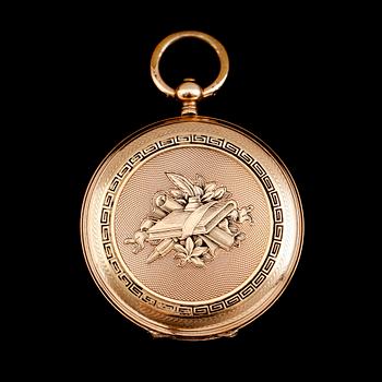 FICKUR, 14 k guld, dam. Total vikt inkl ur 33 g.