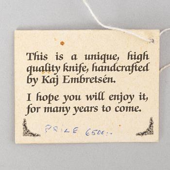 Kaj Embertsén, knife, Edsbyn.