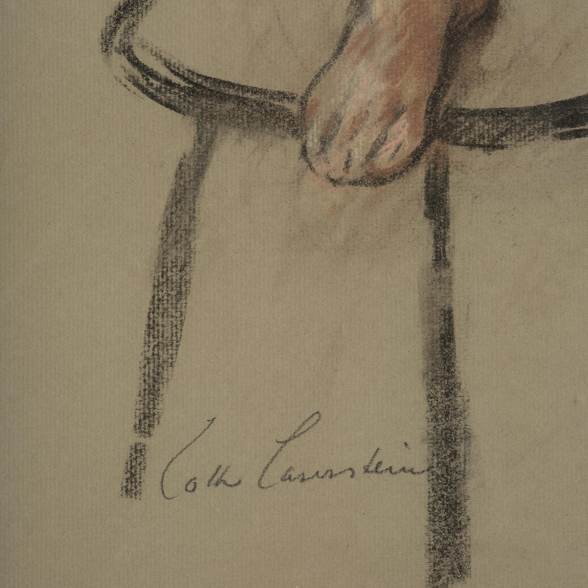 Lotte Laserstein, Translation: "Seated young woman".