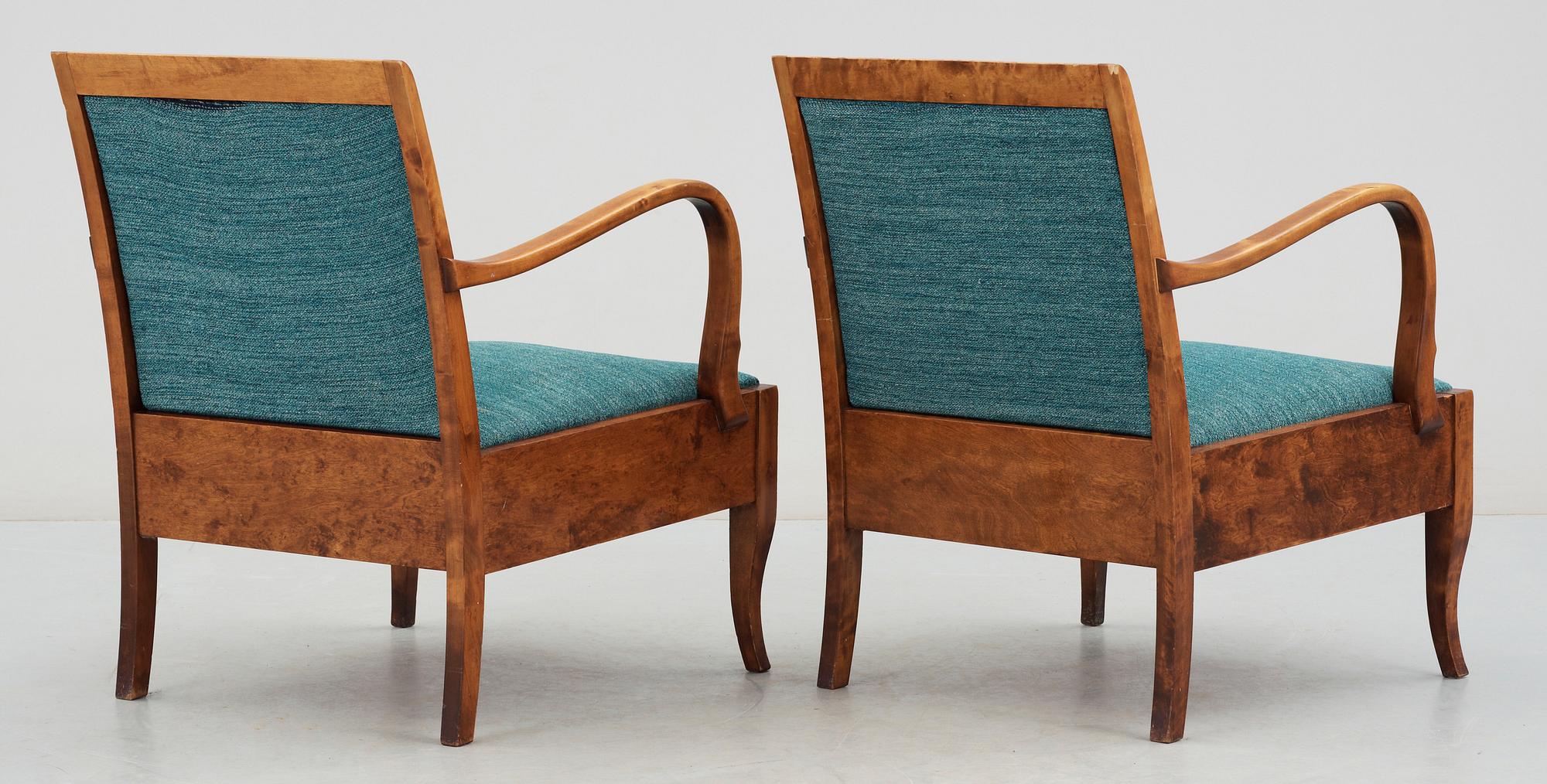 FÅTÖLJER, ett par, 1930/40-tal.