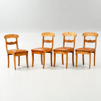Four Biedermeier-style chairs, second half of the 19th century.