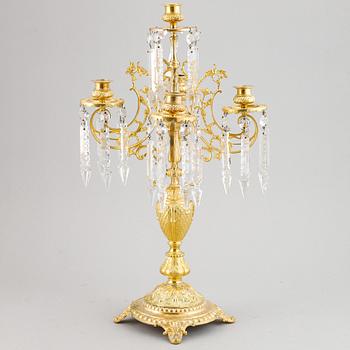 Kandelaber, mässing, oscariansk, 1800-talets slut.
