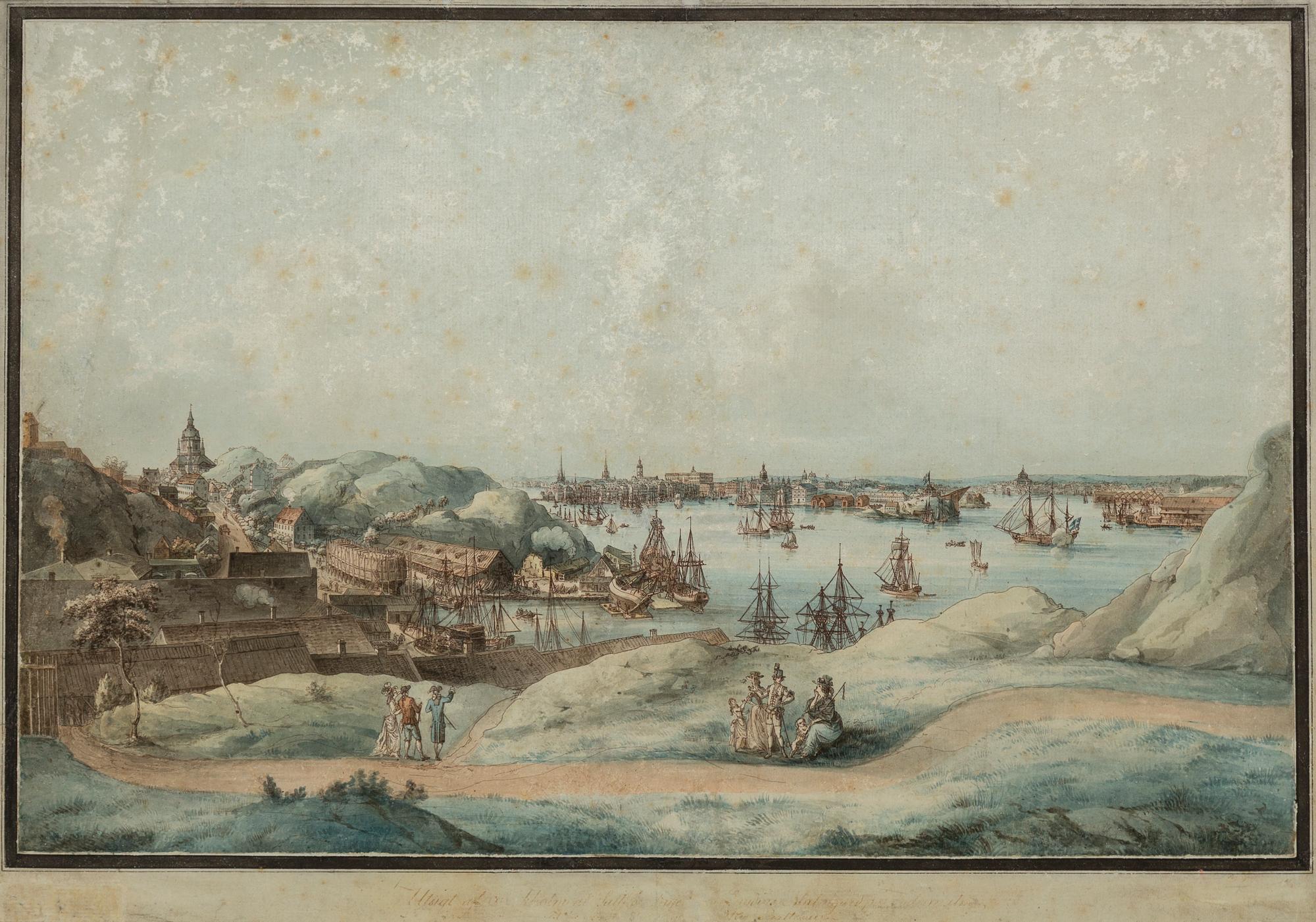 JOHAN FREDRIK MARTIN, Line engraving with hand colouring, I state of II (before lettering), the suite published in 1805.