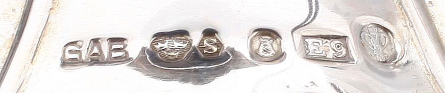 LJUSSTAKAR, ett par, silver, rokokostil, GAB, Stockholm 1955.