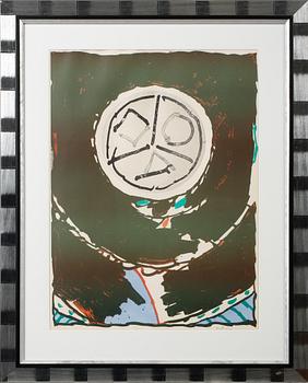 Pierre Alechinsky · PIERRE ALECHINSKY, färglitografi, signerad och numrerad 25/90.