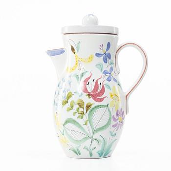 Stig Lindberg, a lidded jug, faience, Gustavsberg Studio.