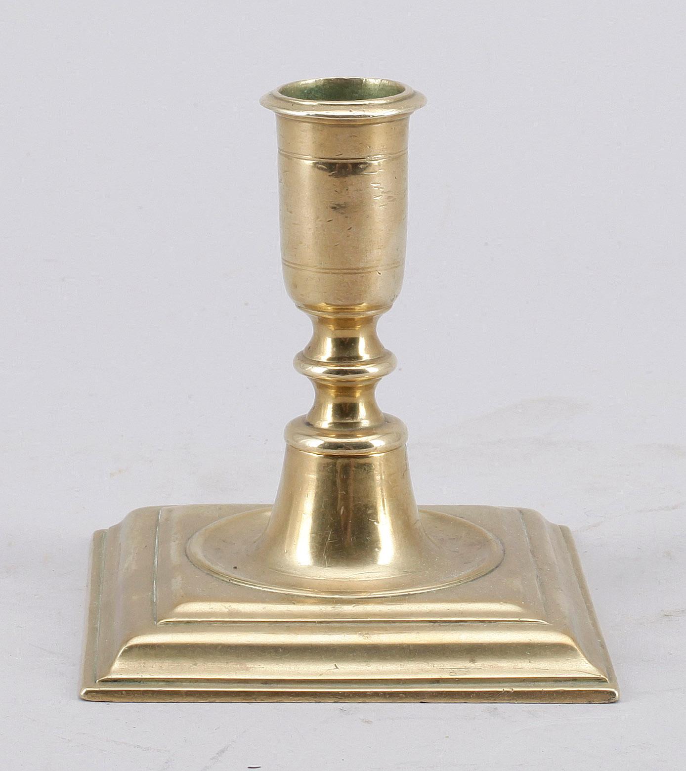 LJUSSTAKE, mässing, 1700-tal.