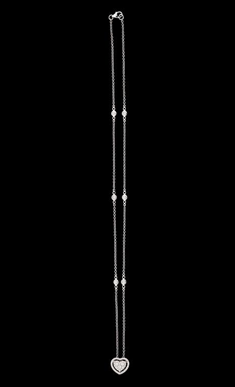 COLLIER, 18K vitguld, briljantslipade diamanter tot 0.61 ct. Vikt ca 5 g.