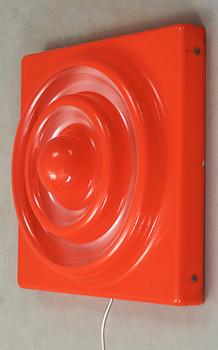VÄGG/TAKLAMPA, "Ring Lamp", Verner Panton för Louis Poulsen, Danmark. Formgiven 1969.