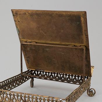 BOKSTÄLL, mässing, 1800-tal.