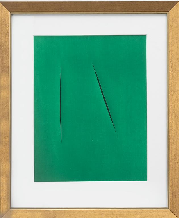 Lucio Fontana, Concetto Spaziale (from XXe Siècle),