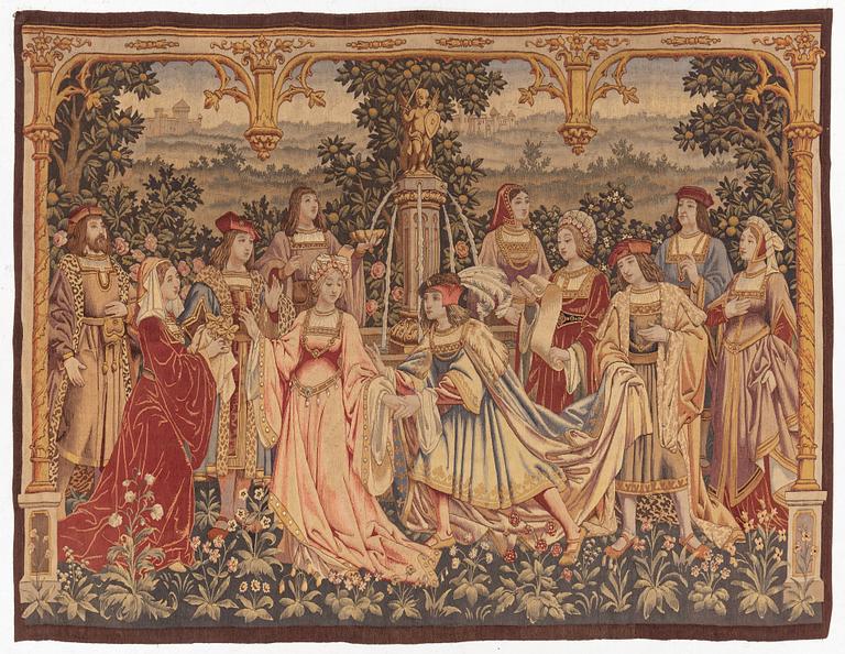 Gobeläng, omkring år 1900, ca 170 x 225 cm.