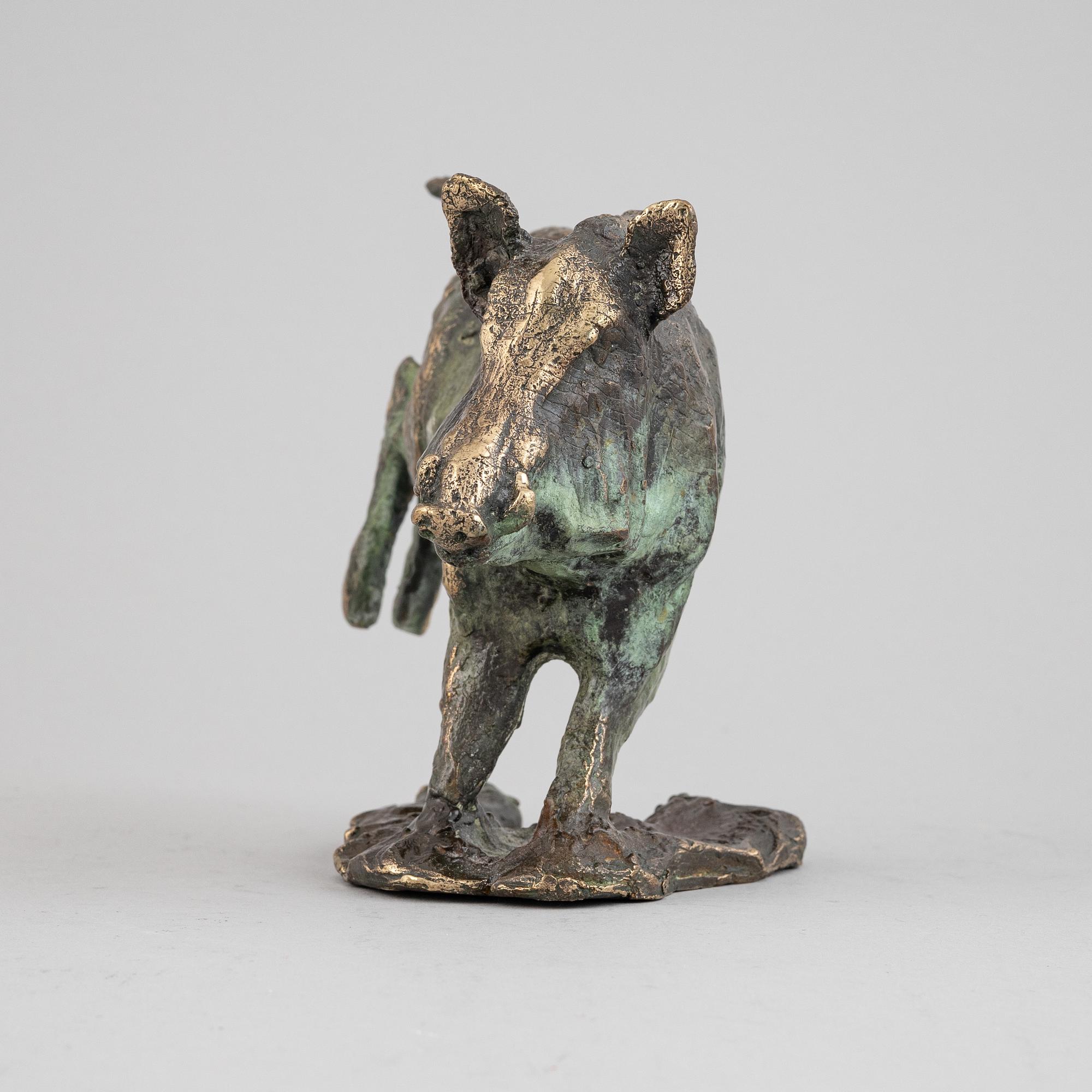 Torbjörn Forsberg, sculpture. Signed. Bronze. Height 14 cm. Length 20 cm.