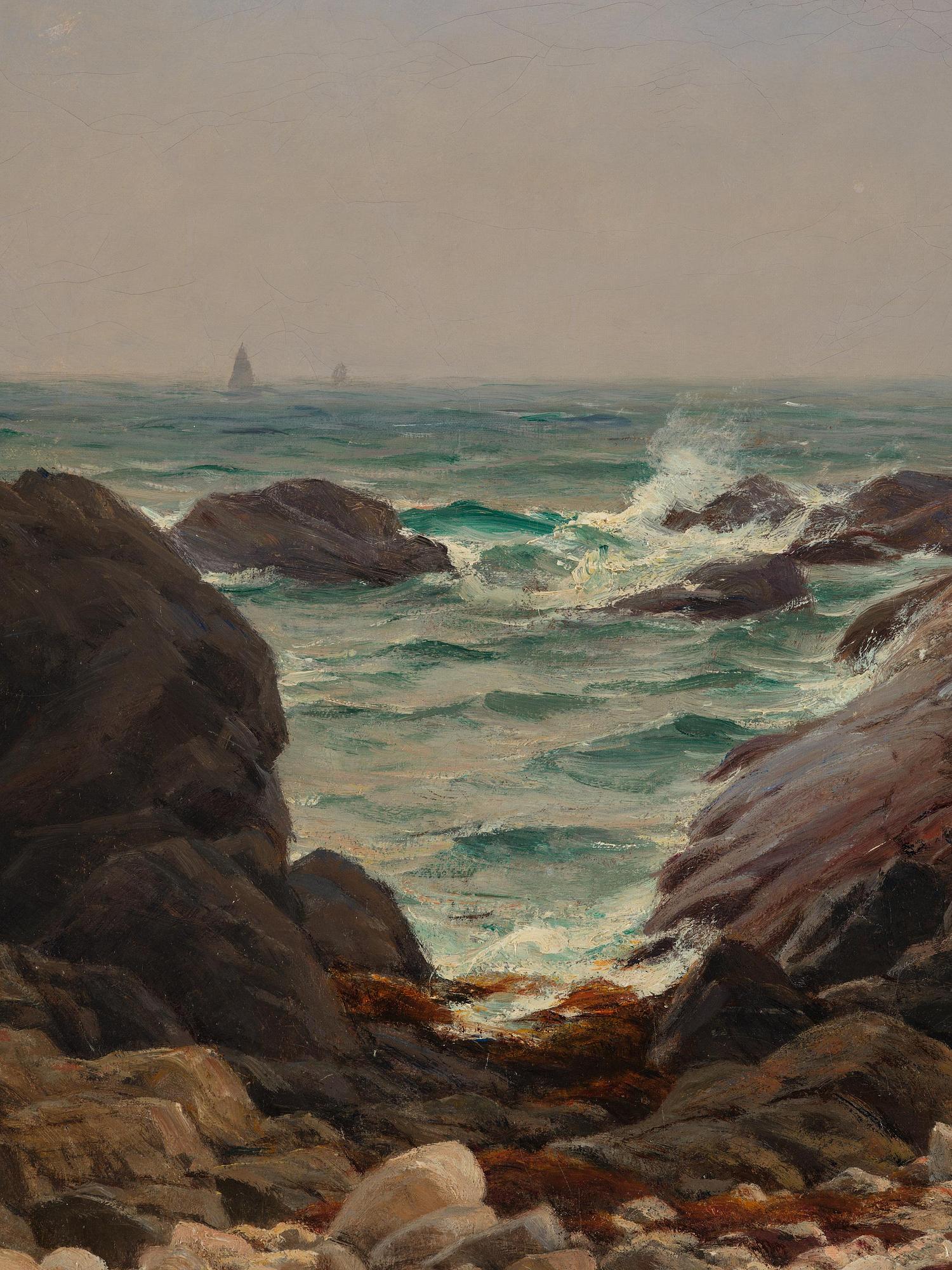 Berndt Lindholm, Waves against the cliffs.
