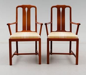 KARMSTOLAR, 1 par, "Ambassadör", Carl Malmsten, Åfors.