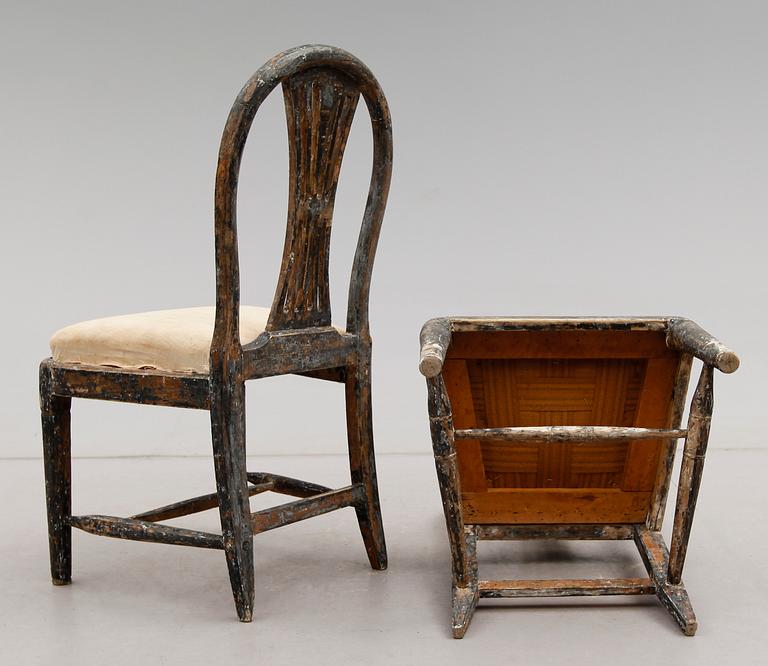 STOLAR, 1 par, gustavianska, 1700-talets andra hälft.