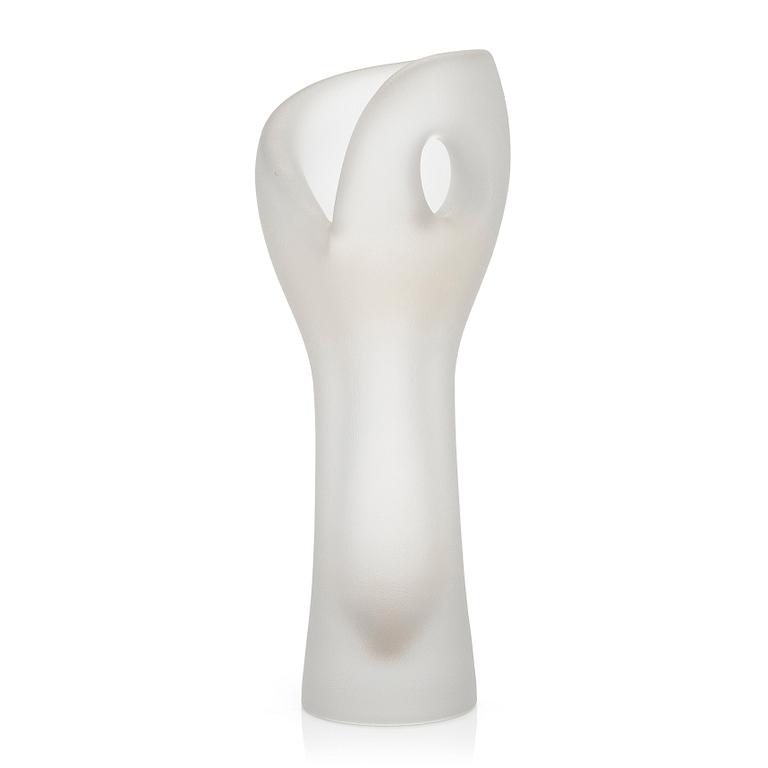Timo Sarpaneva, a glass vase, signed Timo Sarpaneva Iittala.