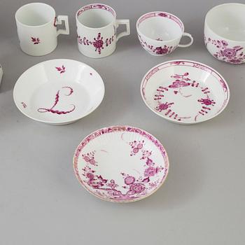 TE/KAFFESERVIS, 18 delar, porslin, Meissen.