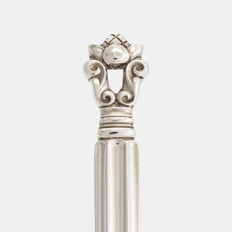 Johan Rohde, cocktailsked, "Konge/Acorn", sterlingsilver, Georg Jensen, Danmark efter 1945.