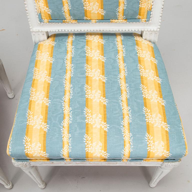 Two early 19th century late Gustavian chairs.