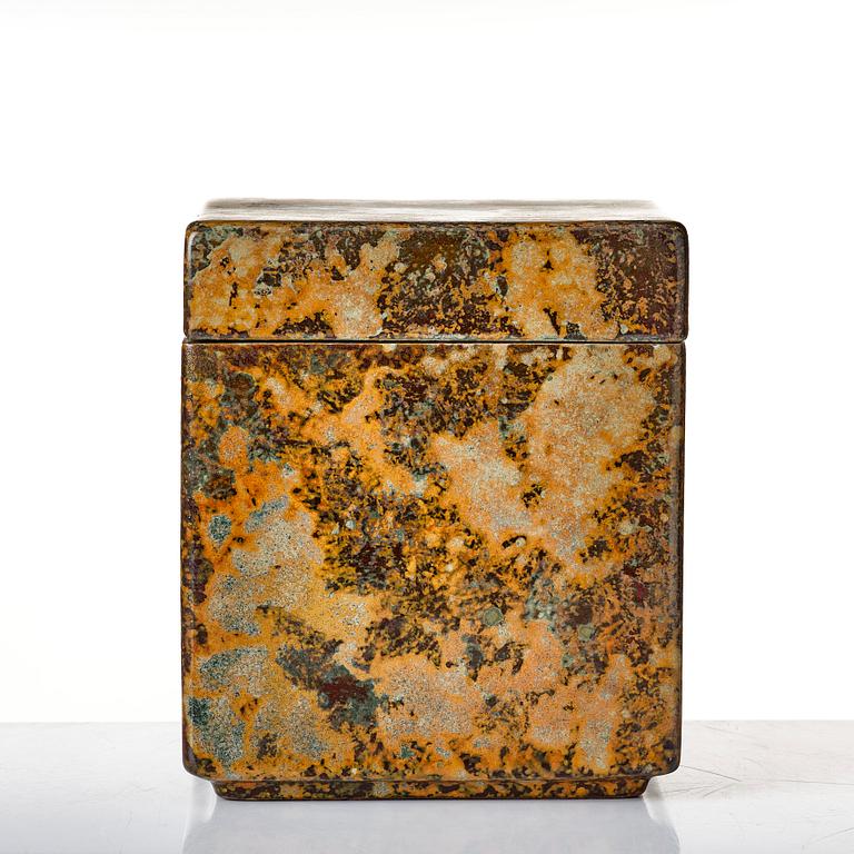 Hans Hedberg, a set of three faience boxes, Biot, France.