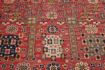 MÄRTA MÅÅS-FJETTERSTRÖM, MATTA, "Röda trädgårdsmattan", flossa, ca 327 x 224 cm, signerad MMF.