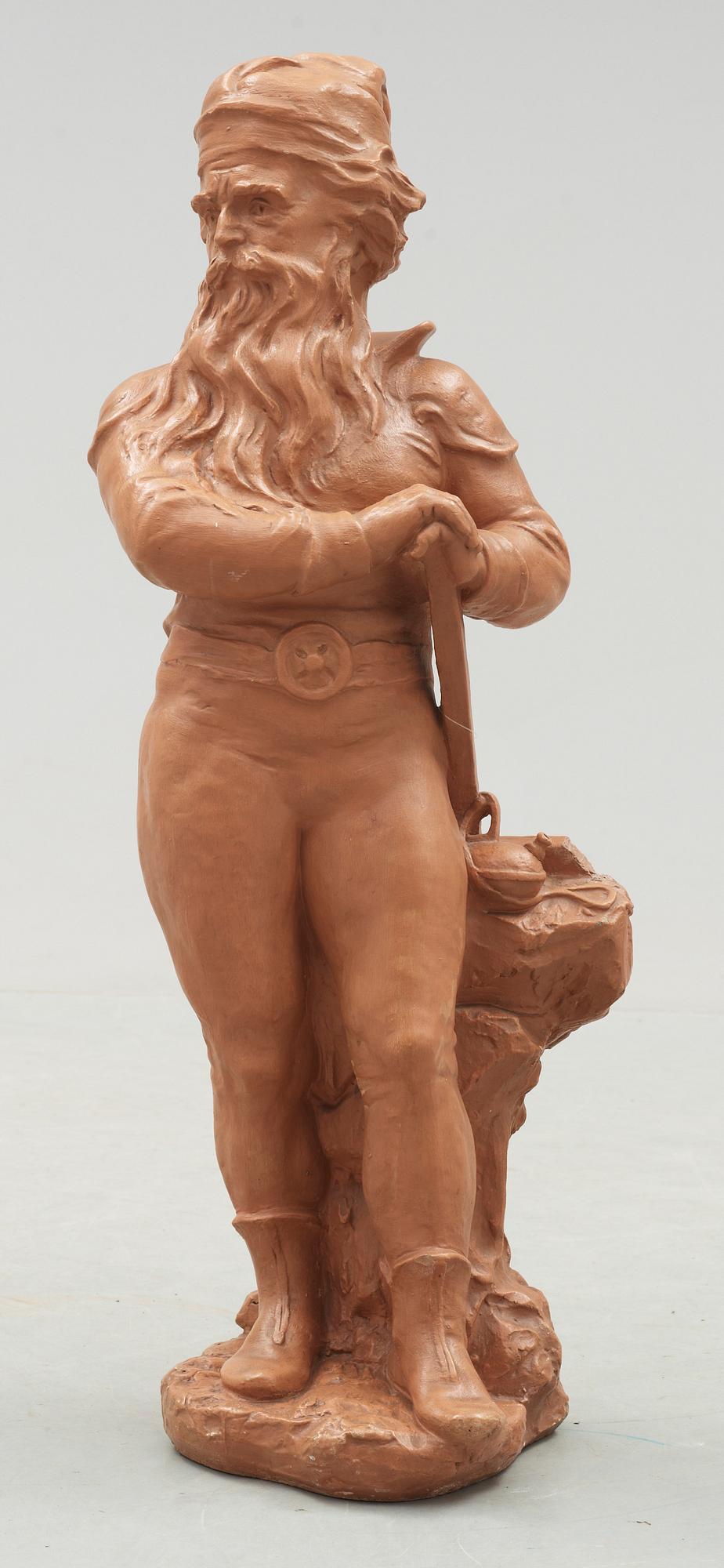 ROBERT AHLBERG, tillskriven, skulptur, terrakotta,  monogramsignerad R.A. o daterad i godset Paris 1903, Höganäsbolaget.