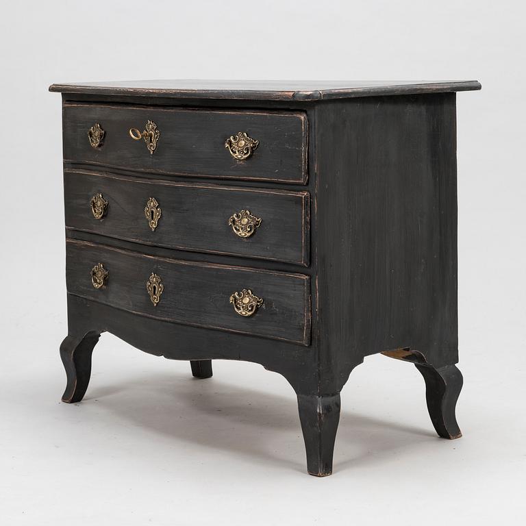 An 18th-Century chest of drawers.