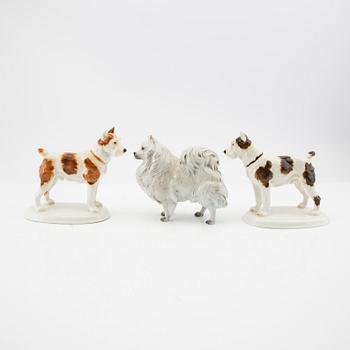 Figuriner 3 st Hutschenreuther och Rosenthal Tyskland 1900-talets mitt porslin.