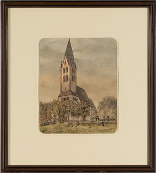 JOHAN KAHL, watercolour, signed and dated 1882.