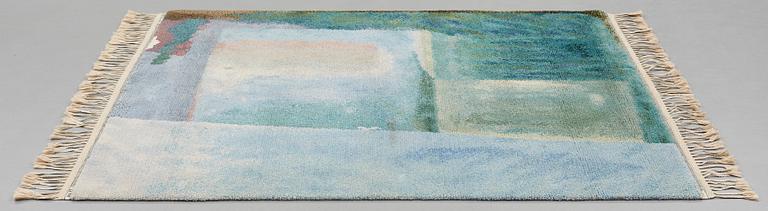 Gunilla Holmgren, MATTO, "Vattenspegling", knotted pile, ca 184 x 171 cm, signed AB MMF GH.