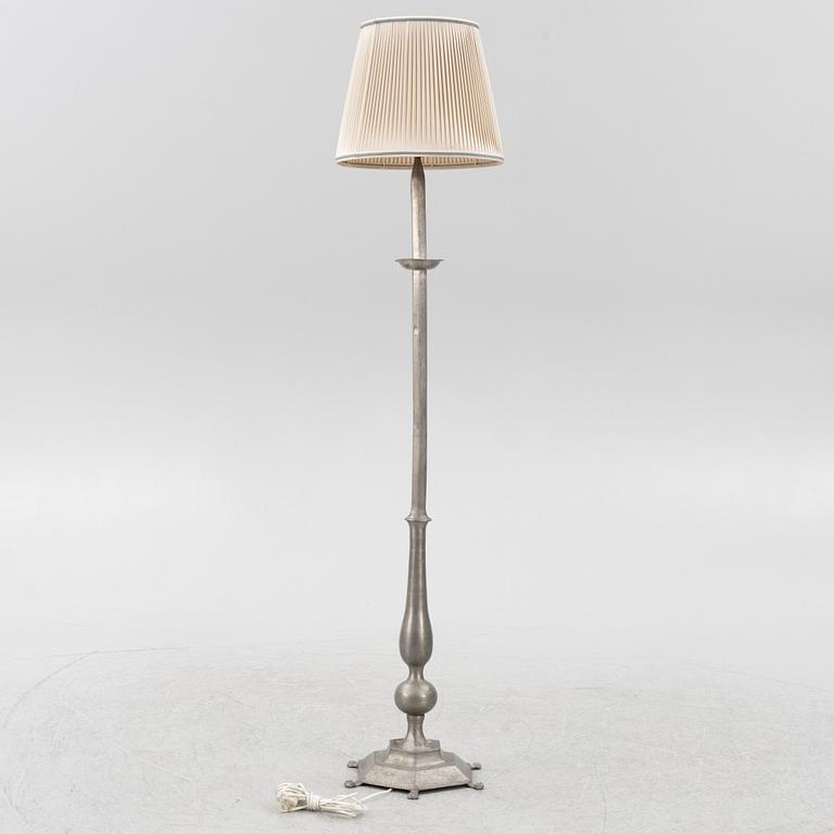 Floor lamp, tin, 1920s-30s.