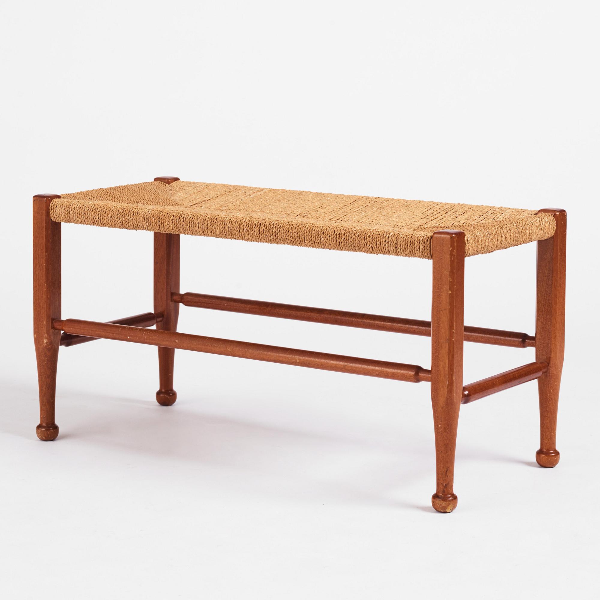 Josef Frank, bänk, modell "2009", Firma Svenskt Tenn 1900-talets mitt.