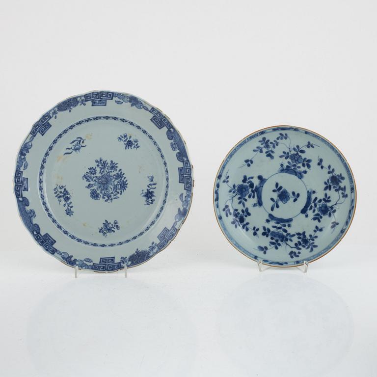 Fat, 5 st, porslin, Qingdynastin, Kina, 1700-tal.