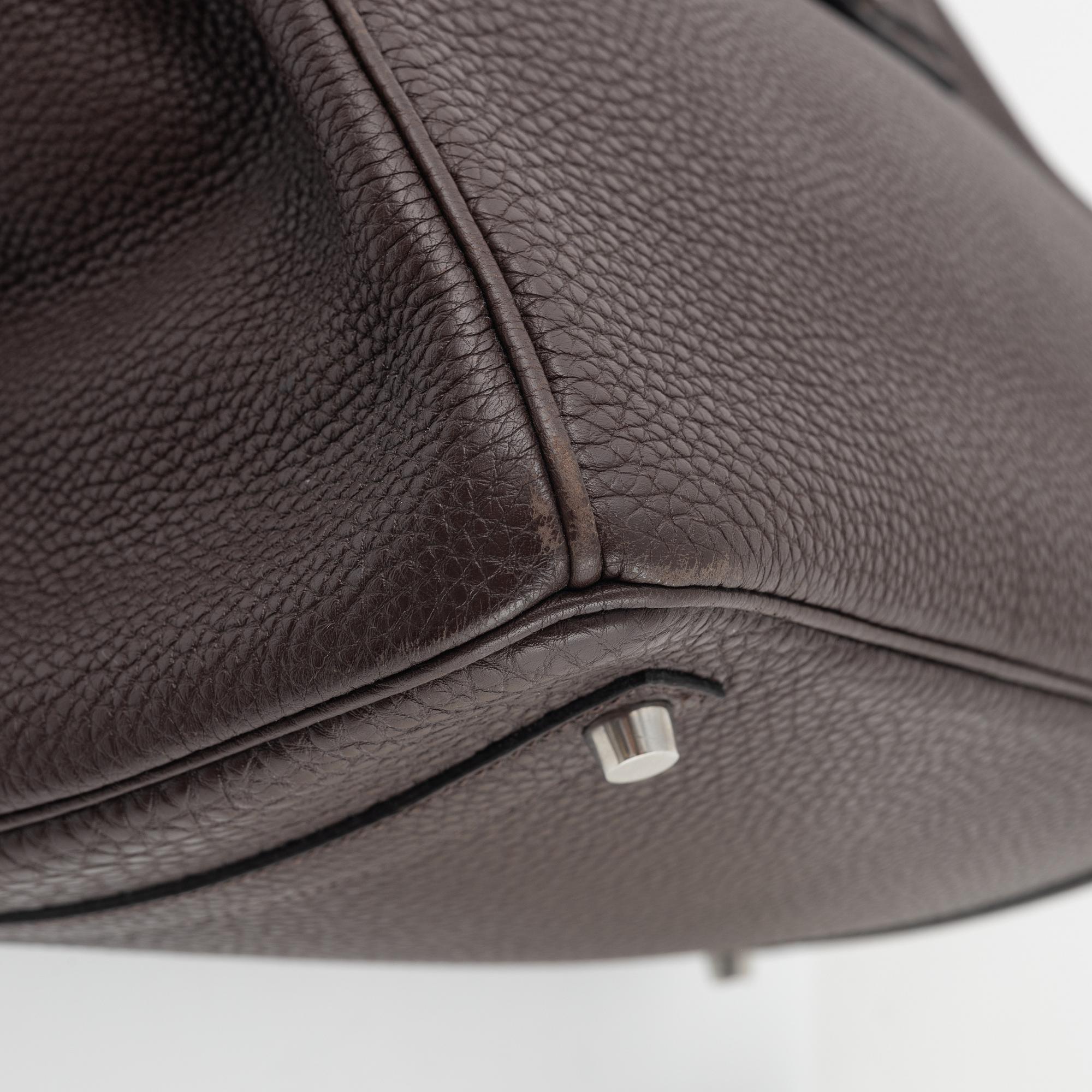 Hermès, a chocolate brown Togo leather 'Birkin 35' handbag, 2008.