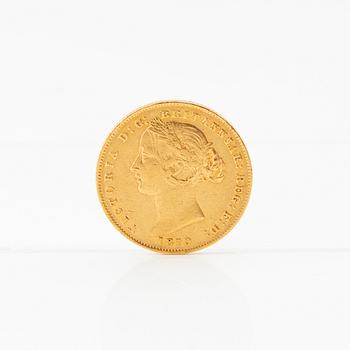 Gold Coin Sovereign 1870 Australia Victoria.