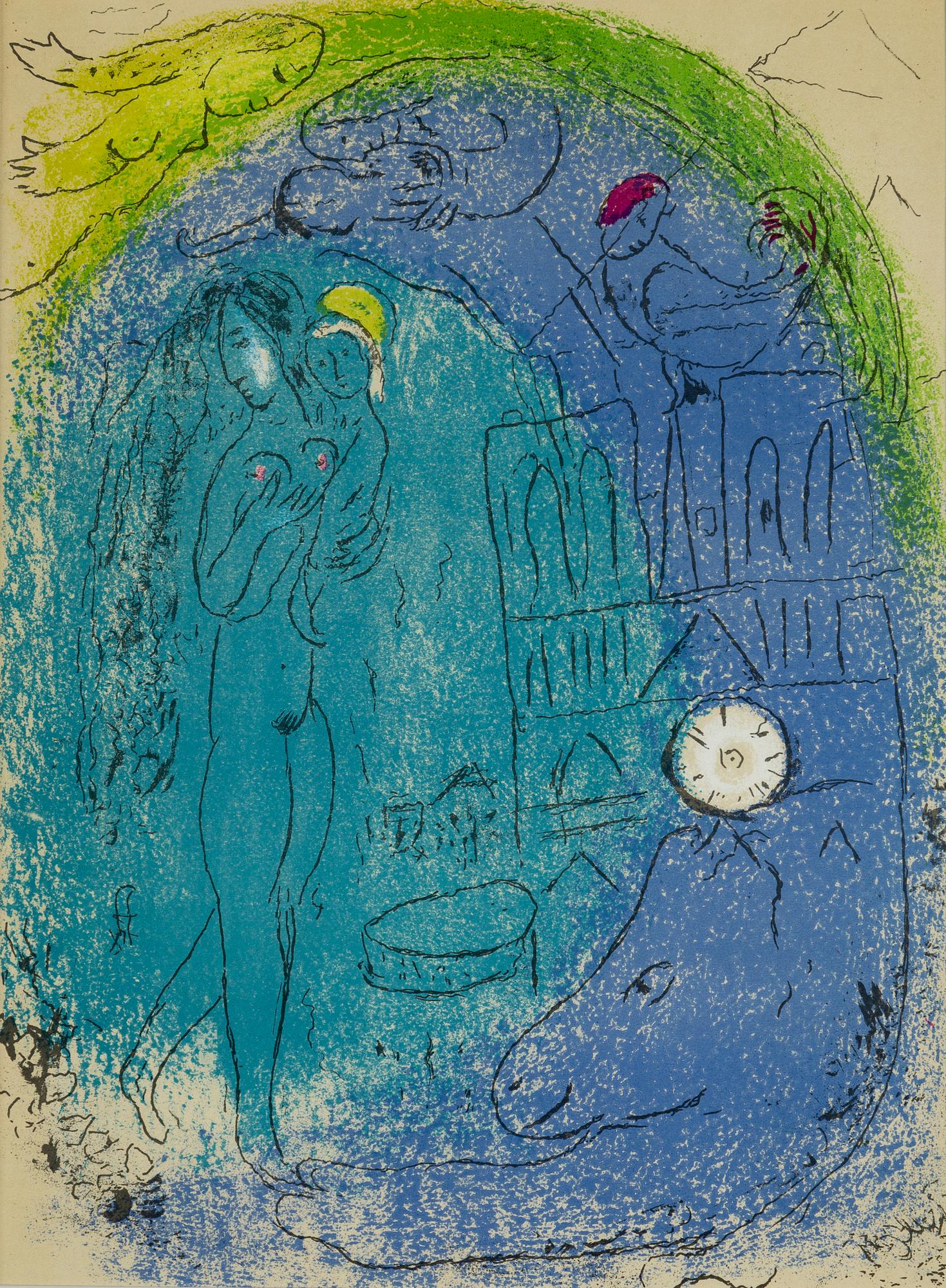 MARC CHAGALL, färglitografi, ur: Verve 27/28, 1952.