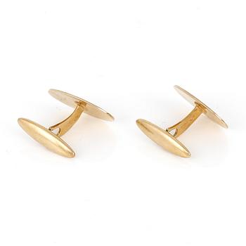 MANSCHETTKNAPPAR, ett par, 18K guld, troligen England. Total vikt ca 10 g.