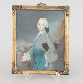Unknown artist, 18th century, Young nobleman in a landscape.
