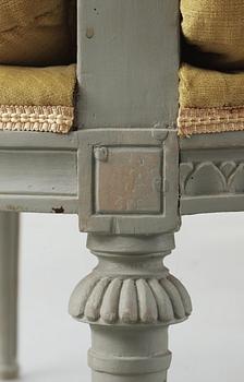 KARMSTOLAR, 2 st, sengustavianska, Joseph Ruste (mästare i Stockholm 1772-1792).