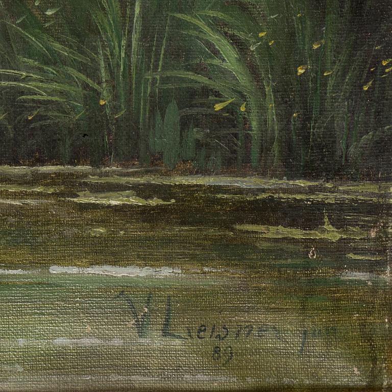 WILHELM FERDINAND LEISNER, two, oil on canvas, signed and dated 89.