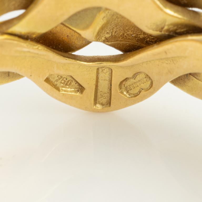 Ring 18K gold, Uno A Erre, Italy.